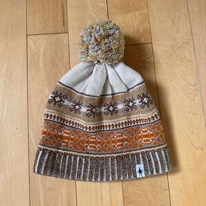 Smartwool Brown and Cream Knit Beanie